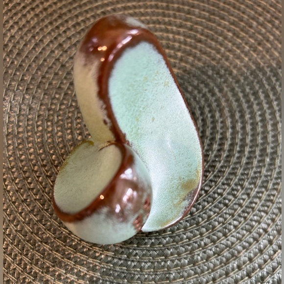 Vintage Frankoma Prairie Green & Bronze Lazybones Salt & Pepper Shaker 1990s EUC - Picture 6 of 9